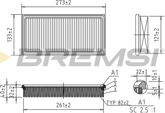 Bremsi FA2153 - Filtre à air cwaw.fr