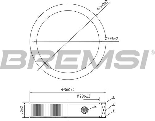 Bremsi FA2167 - Filtre à air cwaw.fr