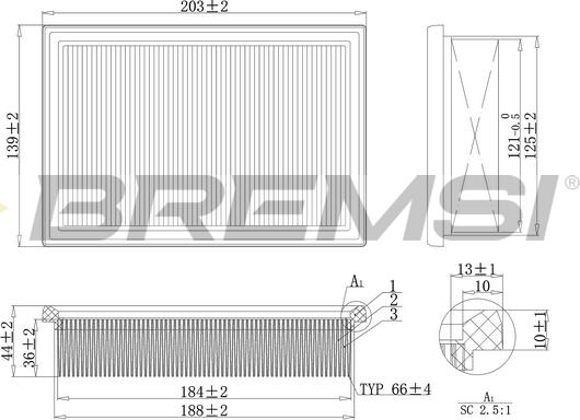 Bremsi FA2104 - Filtre à air cwaw.fr