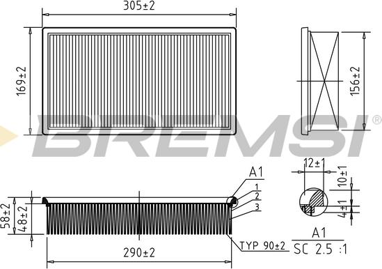 Bremsi FA2103 - Filtre à air cwaw.fr