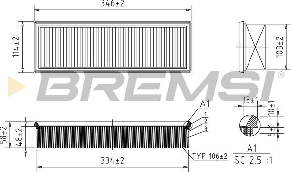 Bremsi FA2119 - Filtre à air cwaw.fr