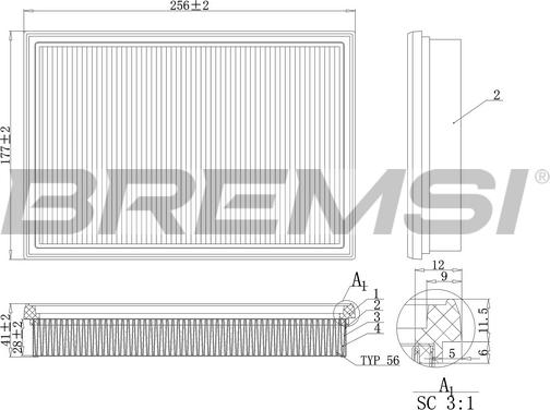 Bremsi FA2115 - Filtre à air cwaw.fr