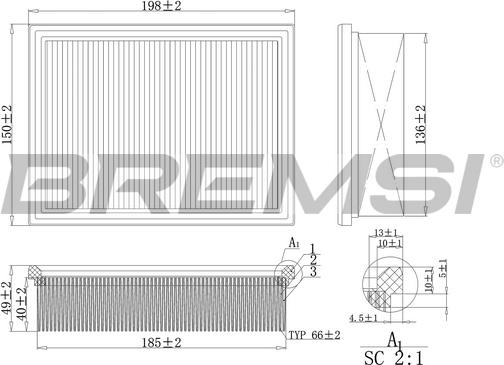 Bremsi FA2110 - Filtre à air cwaw.fr