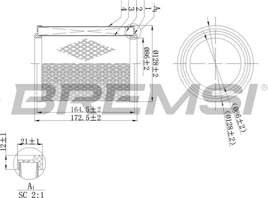 Bremsi FA2112 - Filtre à air cwaw.fr