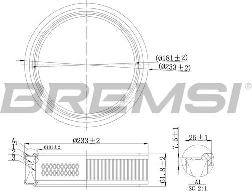 Bremsi FA2117 - Filtre à air cwaw.fr