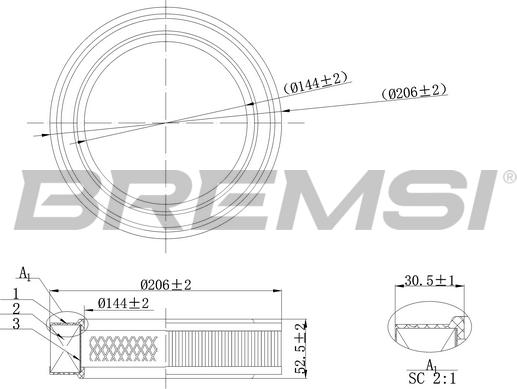 Bremsi FA2131 - Filtre à air cwaw.fr