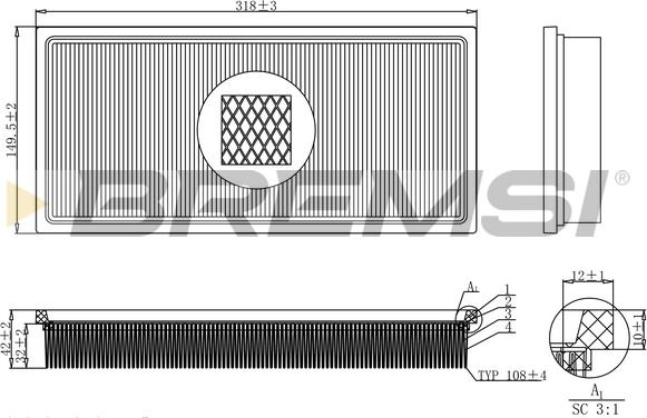 Bremsi FA2129 - Filtre à air cwaw.fr