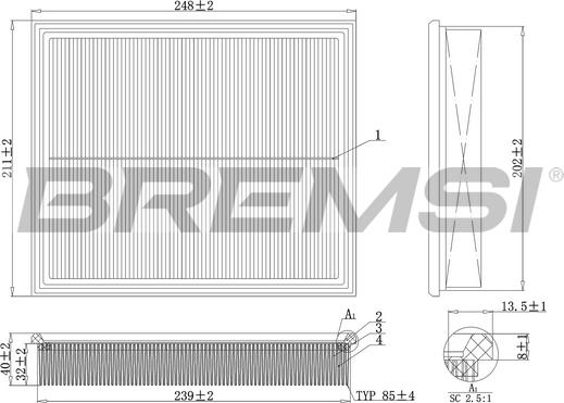 Bremsi FA2128 - Filtre à air cwaw.fr