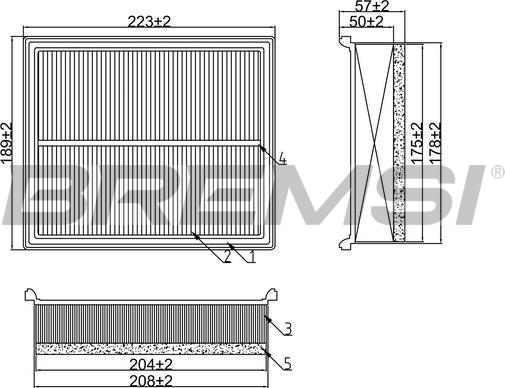 Bremsi FA2179 - Filtre à air cwaw.fr