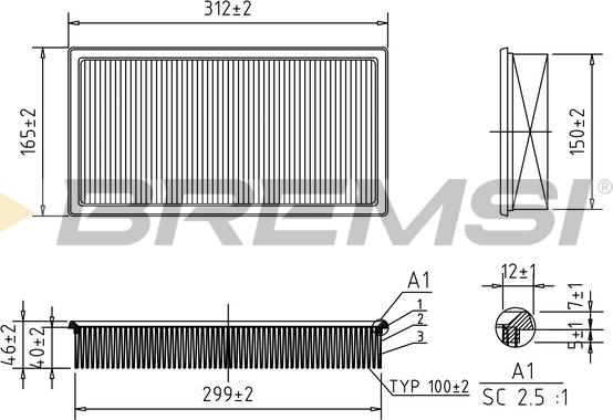 Bremsi FA2301 - Filtre à air cwaw.fr