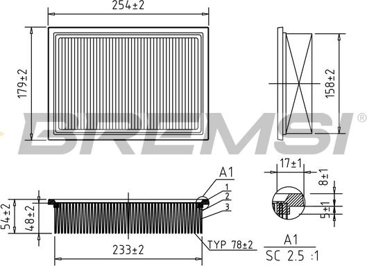 Bremsi FA2303 - Filtre à air cwaw.fr