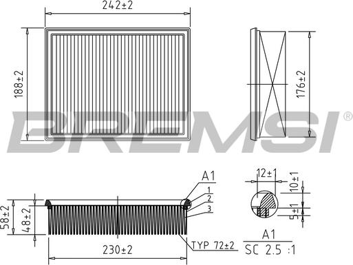 Bremsi FA2314 - Filtre à air cwaw.fr