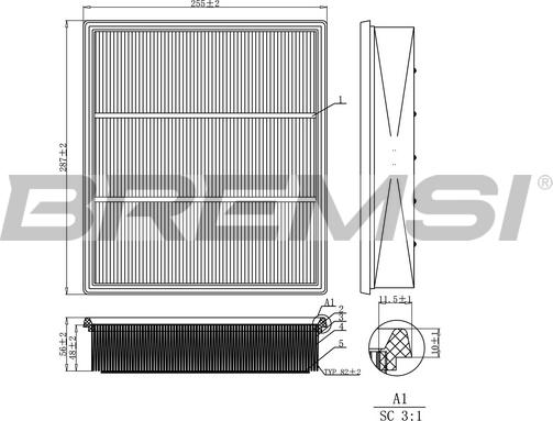 Bremsi FA2260 - Filtre à air cwaw.fr