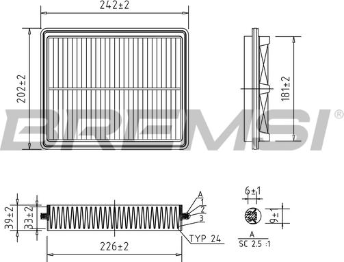 Bremsi FA2239 - Filtre à air cwaw.fr