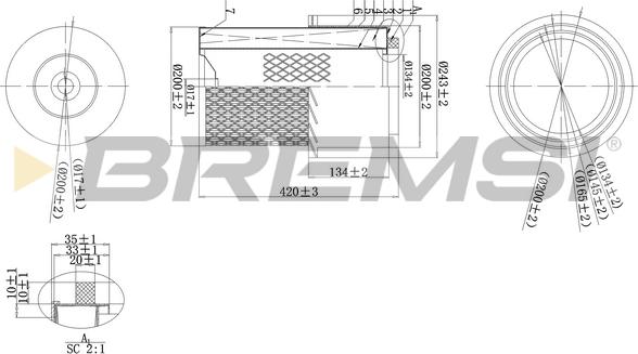 Bremsi FA2274 - Filtre à air cwaw.fr