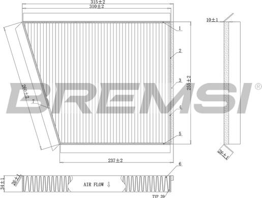 Bremsi FC0991C - Filtre, air de l'habitacle cwaw.fr