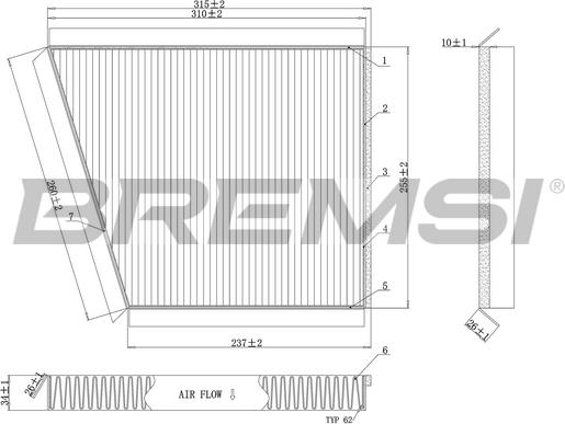 Bremsi FC0991 - Filtre, air de l'habitacle cwaw.fr