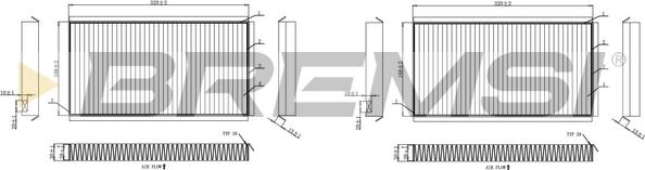 Bremsi FC0950A - Filtre, air de l'habitacle cwaw.fr