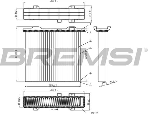 Bremsi FC0911C - Filtre, air de l'habitacle cwaw.fr