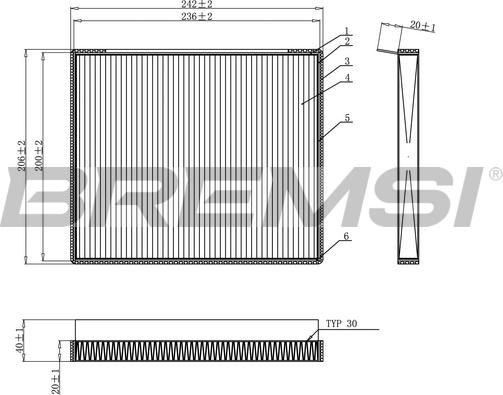 Bremsi FC0917C - Filtre, air de l'habitacle cwaw.fr