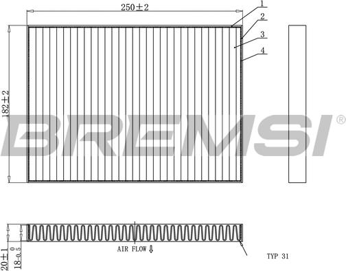 Bremsi FC0936C - Filtre, air de l'habitacle cwaw.fr