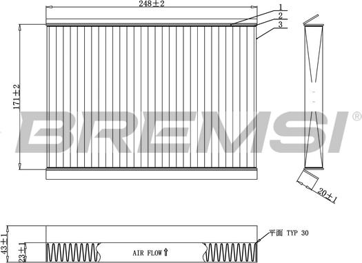 Bremsi FC0929C - Filtre, air de l'habitacle cwaw.fr