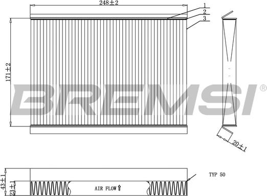 Bremsi FC0929 - Filtre, air de l'habitacle cwaw.fr