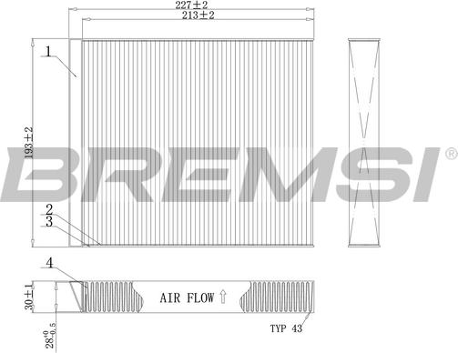 Bremsi FC0971 - Filtre, air de l'habitacle cwaw.fr