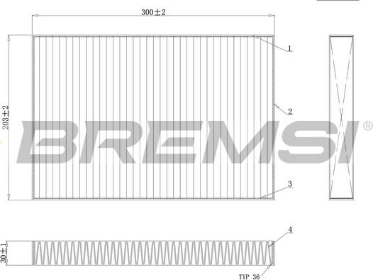 Bremsi FC0495C - Filtre, air de l'habitacle cwaw.fr