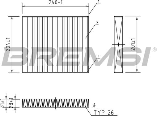 Bremsi FC0449A - Filtre, air de l'habitacle cwaw.fr