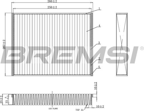 Bremsi FC0459C - Filtre, air de l'habitacle cwaw.fr