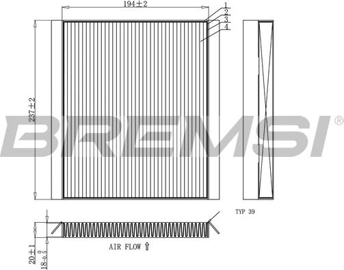 Bremsi FC0453 - Filtre, air de l'habitacle cwaw.fr