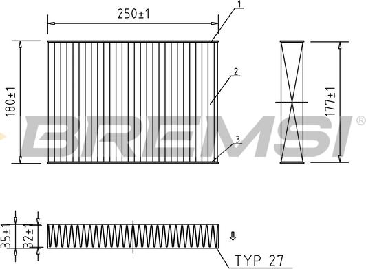 Bremsi FC0457A - Filtre, air de l'habitacle cwaw.fr