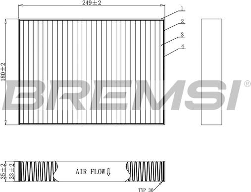 Bremsi FC0457C - Filtre, air de l'habitacle cwaw.fr