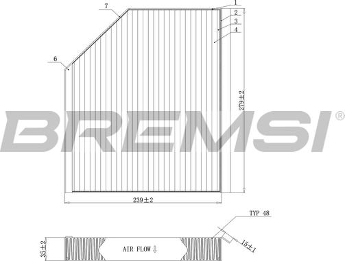 Bremsi FC0406 - Filtre, air de l'habitacle cwaw.fr