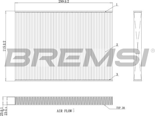 Bremsi FC0412A - Filtre, air de l'habitacle cwaw.fr