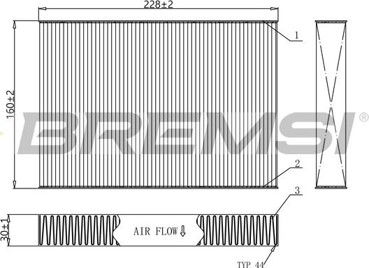 Bremsi FC0481C - Filtre, air de l'habitacle cwaw.fr