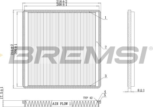 Bremsi FC0500 - Filtre, air de l'habitacle cwaw.fr