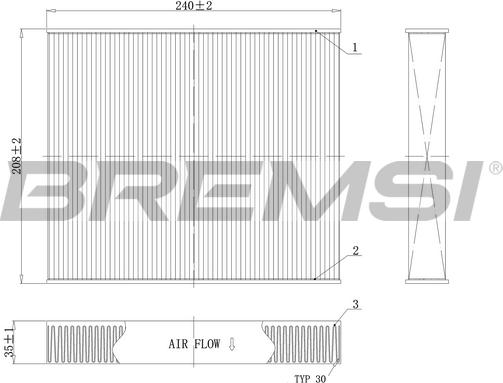 Bremsi FC0094C - Filtre, air de l'habitacle cwaw.fr