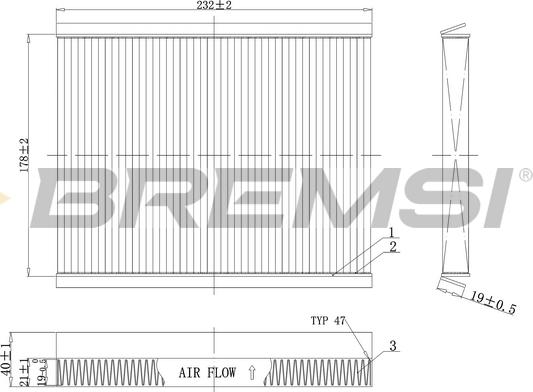 Bremsi FC0091 - Filtre, air de l'habitacle cwaw.fr