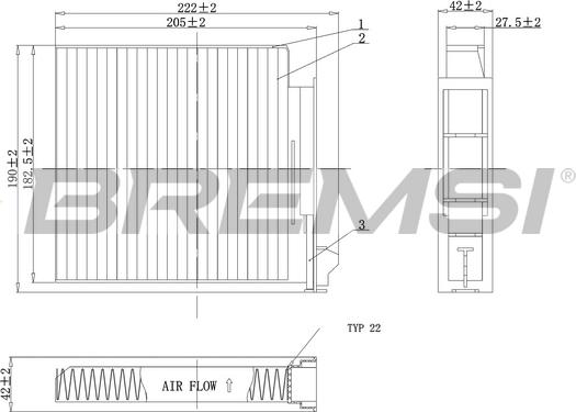 Bremsi FC0093A - Filtre, air de l'habitacle cwaw.fr