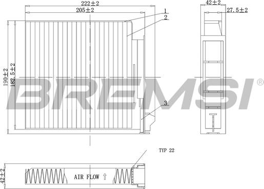 Bremsi FC0093C - Filtre, air de l'habitacle cwaw.fr