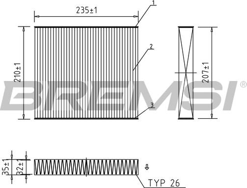 Bremsi FC0068A - Filtre, air de l'habitacle cwaw.fr