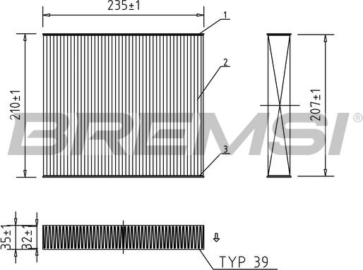 Bremsi FC0068 - Filtre, air de l'habitacle cwaw.fr