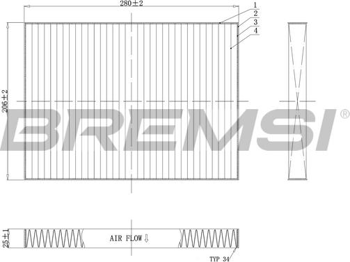 Bremsi FC0084C - Filtre, air de l'habitacle cwaw.fr