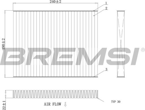 Bremsi FC0081A - Filtre, air de l'habitacle cwaw.fr