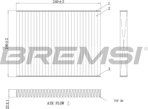 Bremsi FC0081C - Filtre, air de l'habitacle cwaw.fr