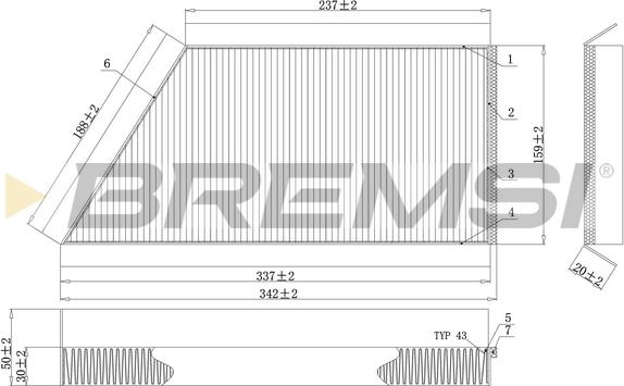 Bremsi FC0088C - Filtre, air de l'habitacle cwaw.fr