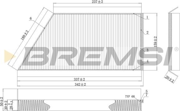 Bremsi FC0088 - Filtre, air de l'habitacle cwaw.fr