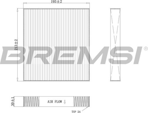 Bremsi FC0075C - Filtre, air de l'habitacle cwaw.fr